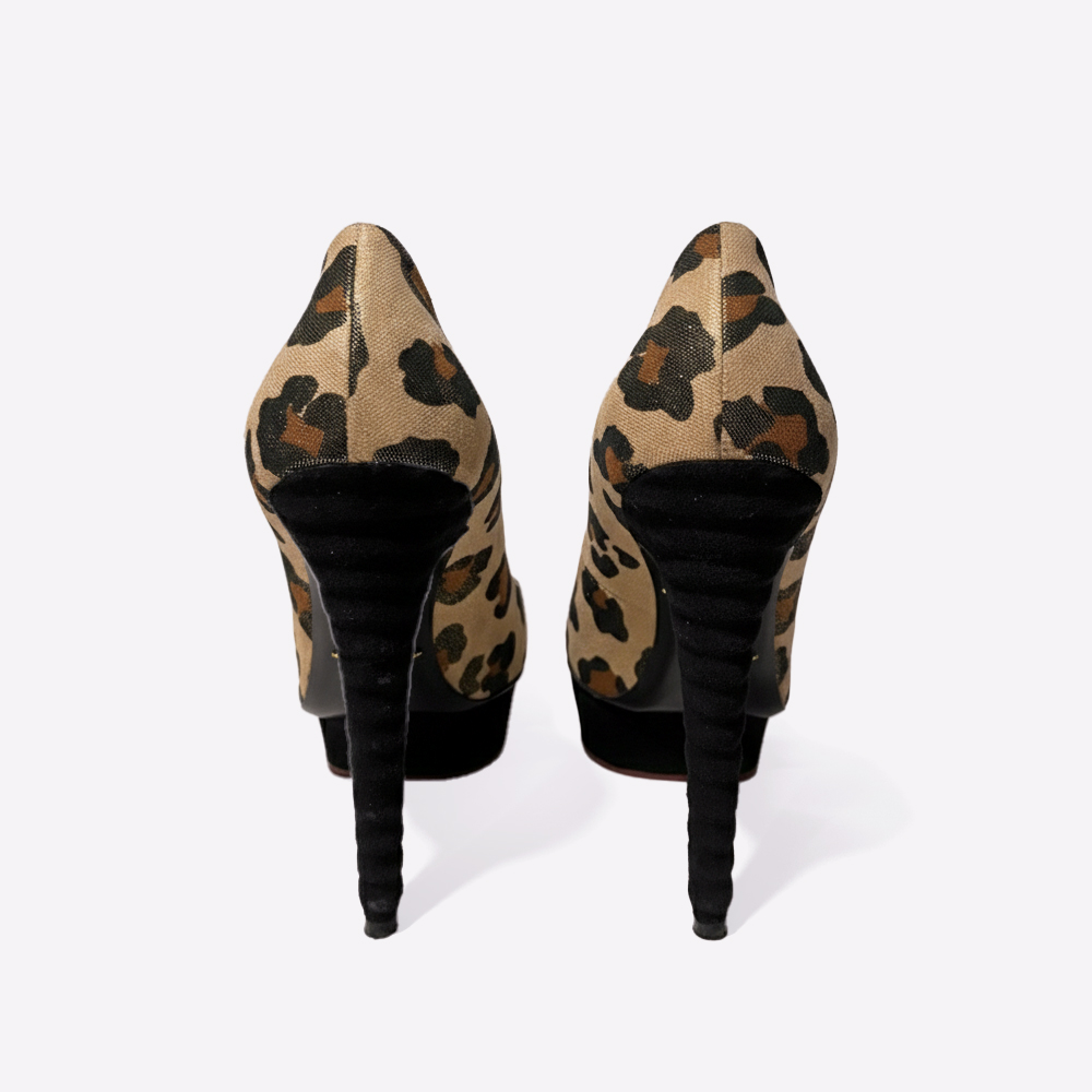 Super Flea Market+CHARLOTTE OLYMPIA+ Leopard platform heel+Lary Poppins2